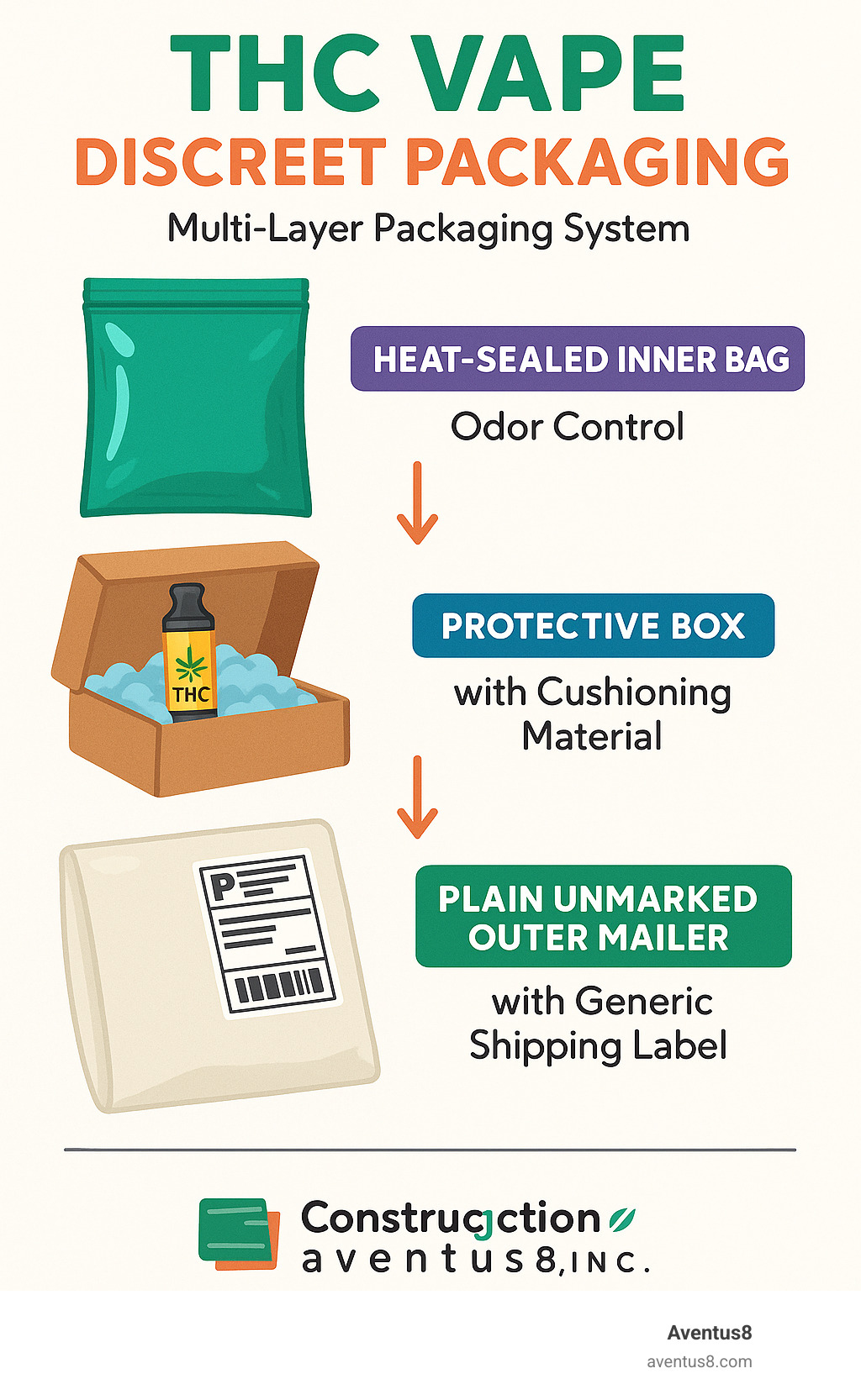 discreet vape package delivery, unmarked shipping box home delivery, private vape order - Keep Calm and Vape On with THC Vape Discreet Packaging – A8 3PL