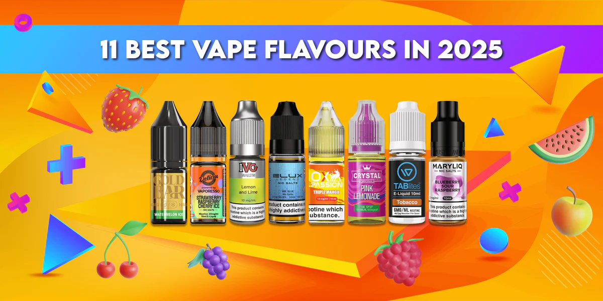 vape drink flavours category, refreshing vape flavours icon, vape juice drink theme, beverage vape header - 11 Best Vape Flavours In 2024 — Tablites