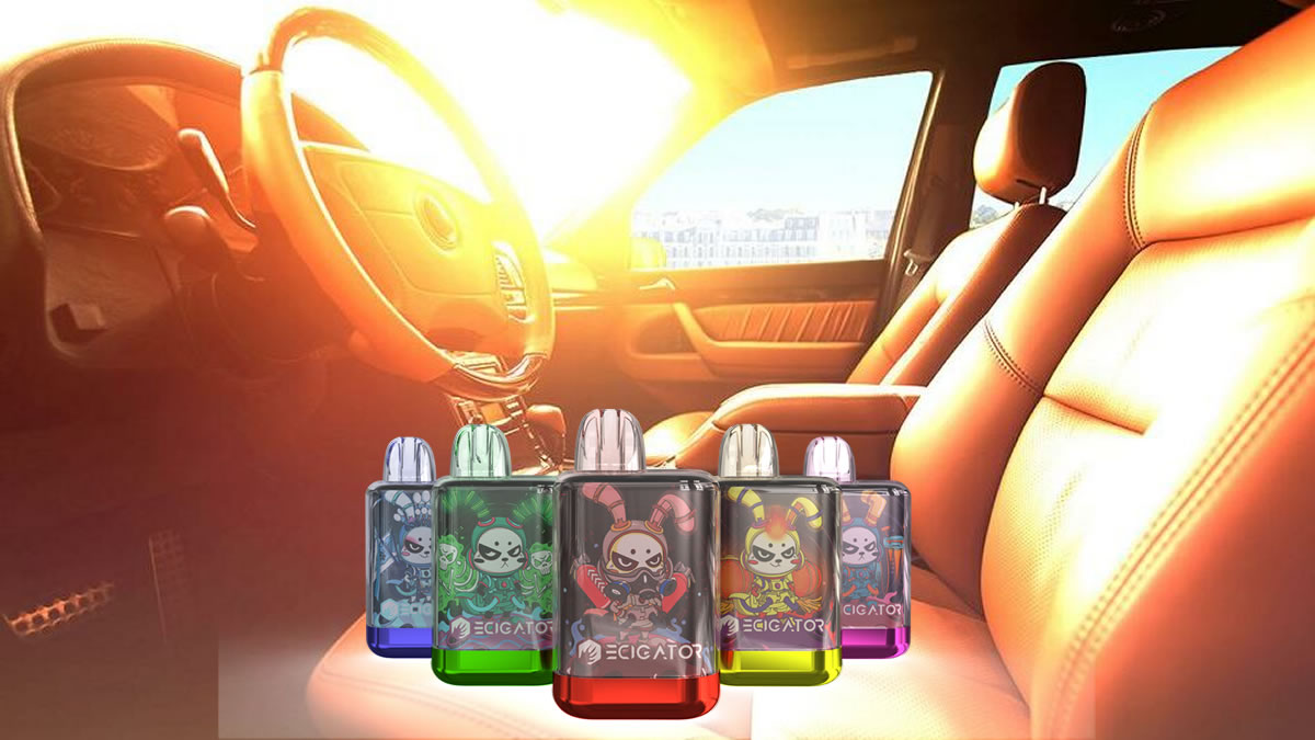vape overheating car dashboard, disposable vape sun damage Australia, hot car vape safety warning - The Safety Risks of Leaving Disposable Vapes in Hot Cars - Ecigator