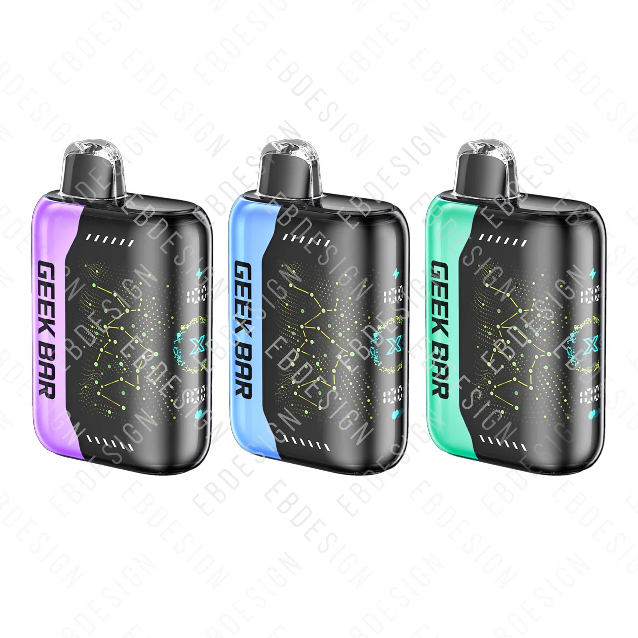 UMIN Geek Bar Pulse X 25000 disposable vape, product shot, futuristic design, sleek, vibrant - Geek Bar Pulse X Vape Disposable | 25K Puffs | First World