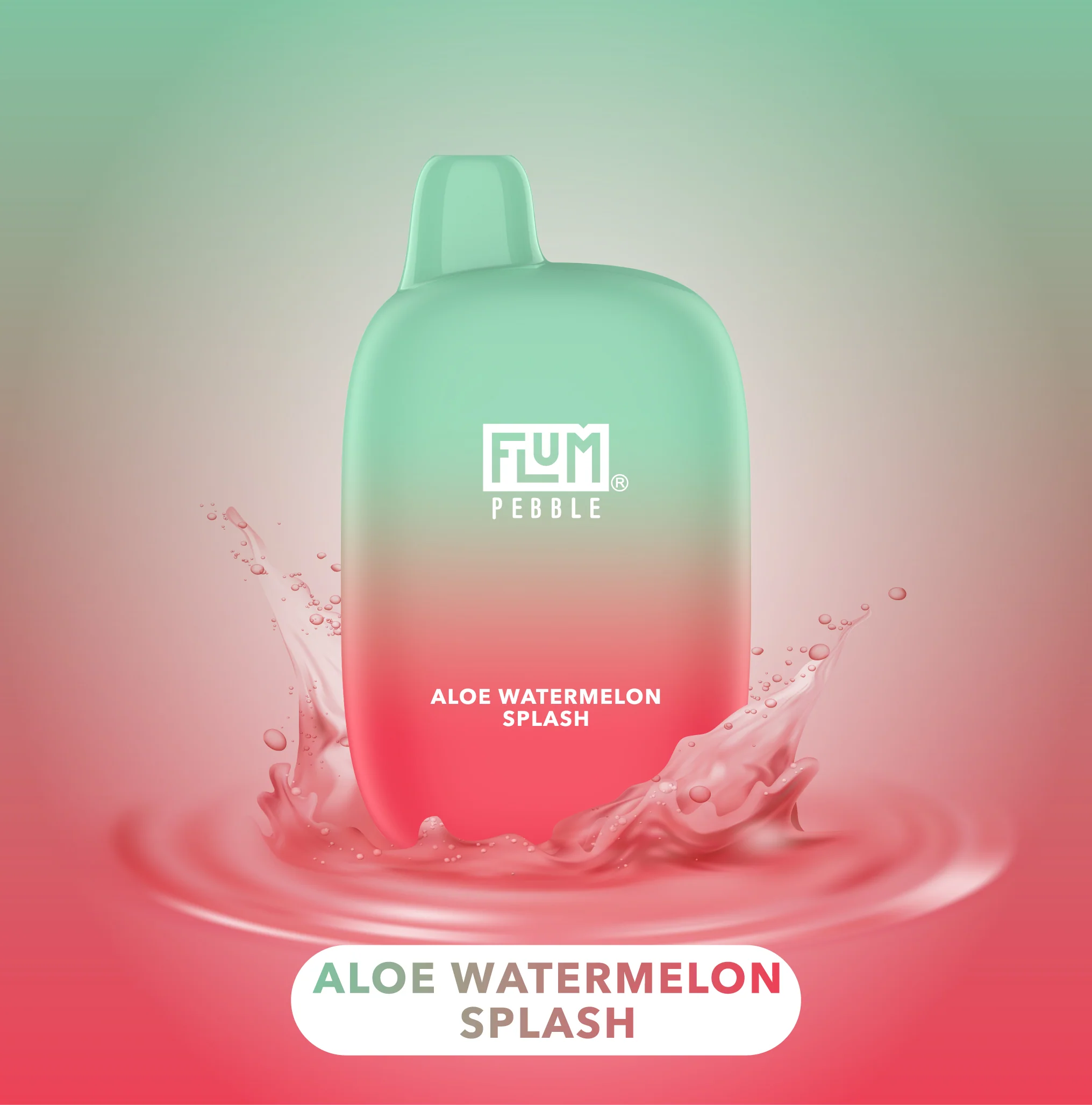 UMIN SLICK PLUS Watermelon Ice vape, watermelon flavored disposable vape, refreshing vape, best selling vape flavor - FLUM Pebble - Aloe Watermelon Splash | America