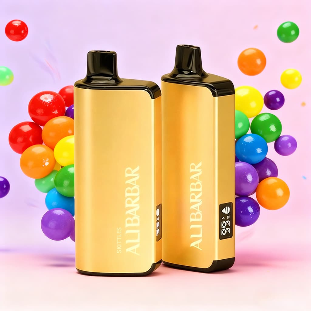 Person vaping Alibarbar INGOT 9000, premium vaping experience, satisfied vape user, modern disposable vape lifestyle Australia - Alibarbar INGOT 9000 Disposable Vape - Vapico AU