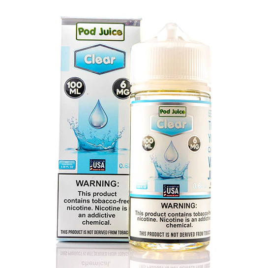 premium vape juice Australia, high quality e-liquid bottles, clear ingredient vape juice - Clear E-Liquid by Pod Juice