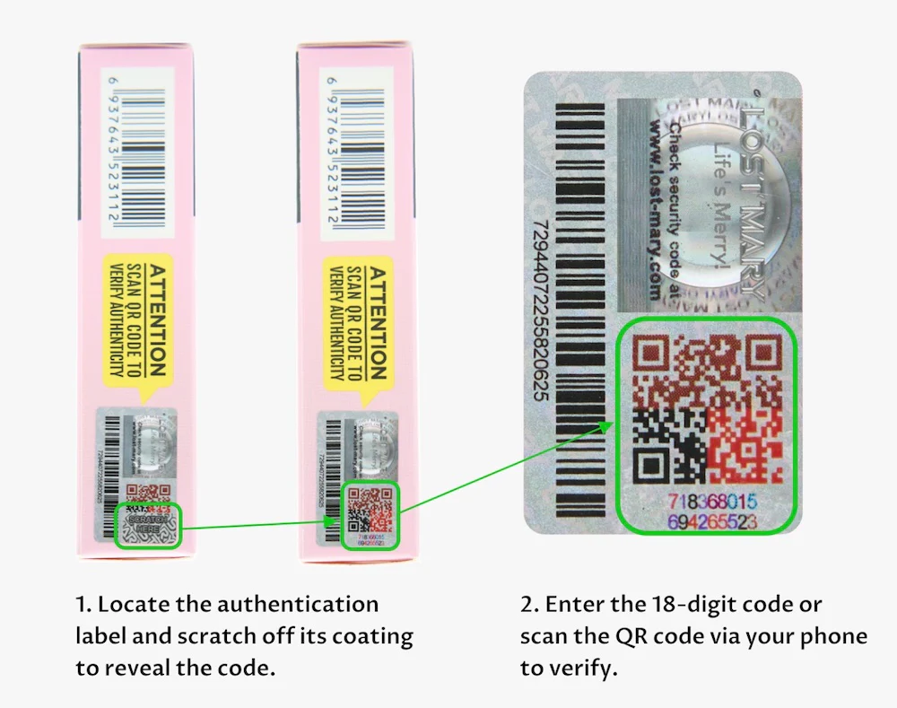 vape product verification code, authentic vs fake vape, anti-counterfeit vape sticker - How Can You Spot a Fake Vape?