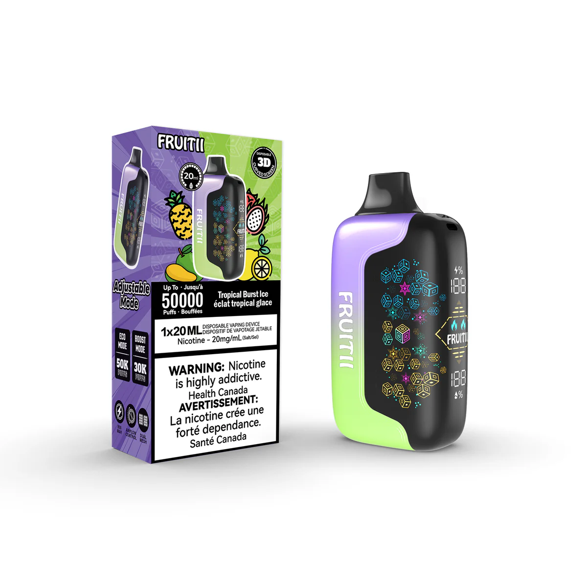 Fruity vape flavors Brisbane humidity, Refreshing ice vape blend, Tropical vape flavors hot climate - Fruitii 50K (50000) Disposable Vape - Tropical Burst Ice – Fruitii Vape