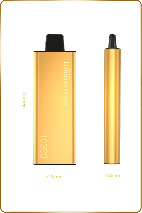 UMIN SLICK PLUS 10000 vape in hand, pocket friendly vape, sleek matte finish vape - SLICK ULTRA-UMIN VAPE