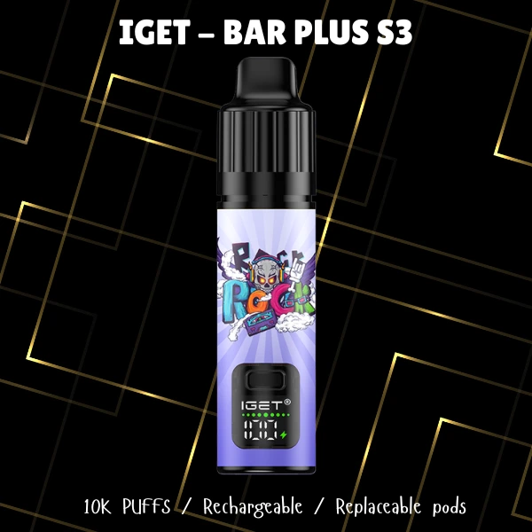 IGET BAR PLUS S3 Pod Passion Fruit Blueberry Raspberry flavour, vape pod with fruit illustration, exotic berry vape - IGET BAR PLUS S3 Passion Fruit Blueberry Raspberry - Berry
