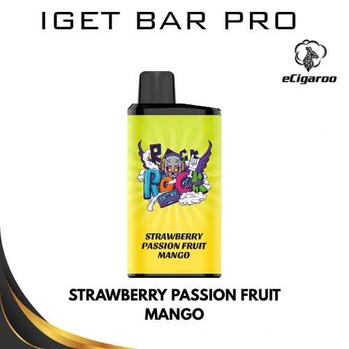 IGET BAR PRO Strawberry Passion Fruit Mango flavor, tropical fruit vape, holiday vape taste - IGET Bar Pro Strawberry Passion Fruit Mango | eCigaroo