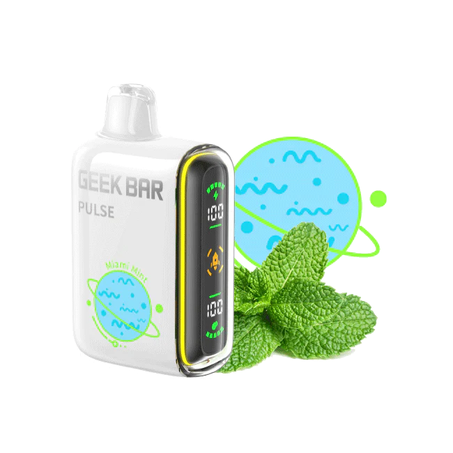 Miami Mint vape flavor, icy menthol vape, cool breeze Australia, UMIN Geek Bar Mint - GEEKBAR Pulse - Miami Mint | America