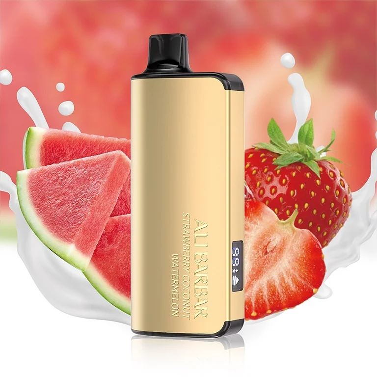 Alibarbar INGOT 9000 Strawberry Watermelon flavor vape, fresh fruit vape, sliced strawberries watermelon vape - ALIBARBAR INGOT Strawberry Coconut Watermelon 9000 Puffs - Vapes ...