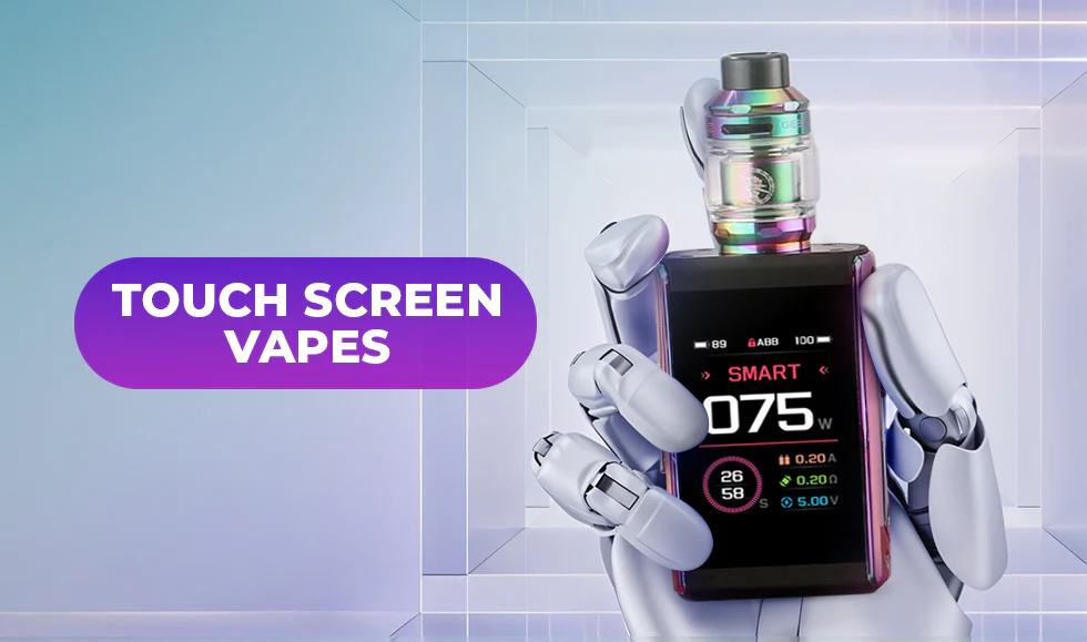 modern disposable vape with screen, advanced vape features, vape technology evolution - Touch Screen Vapes: Revolutionizing the Vaping Experience