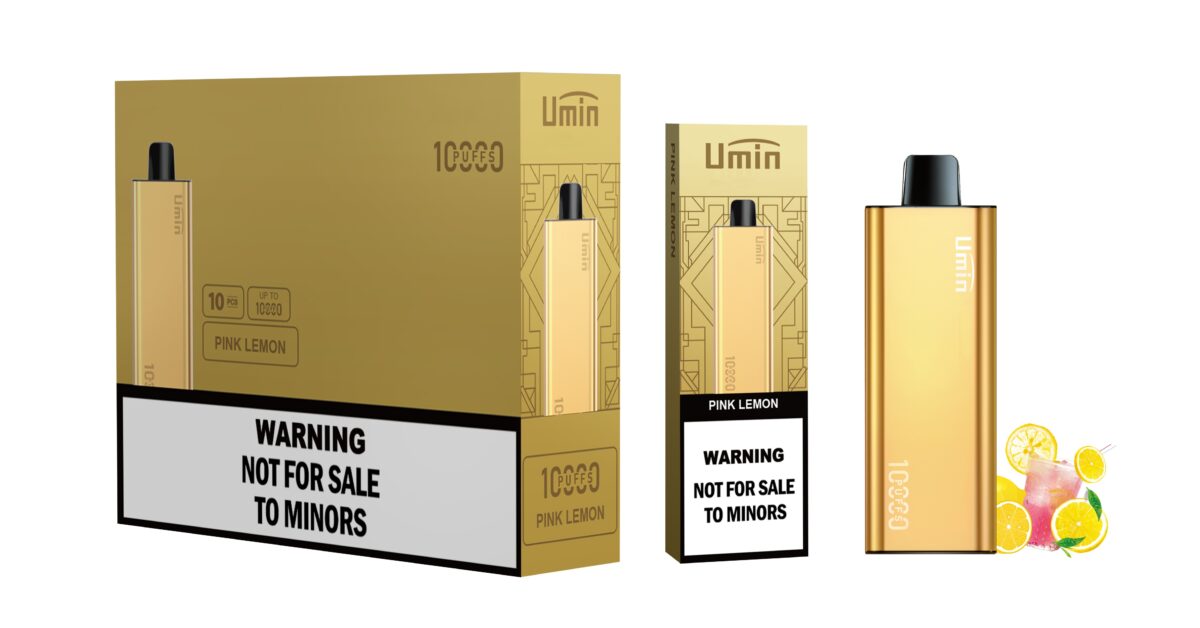 UMIN 10000 disposable vape, high-tech vape device, matte titanium finish vape - UMIN 10000 puffs Disposable VapeICE MINT
