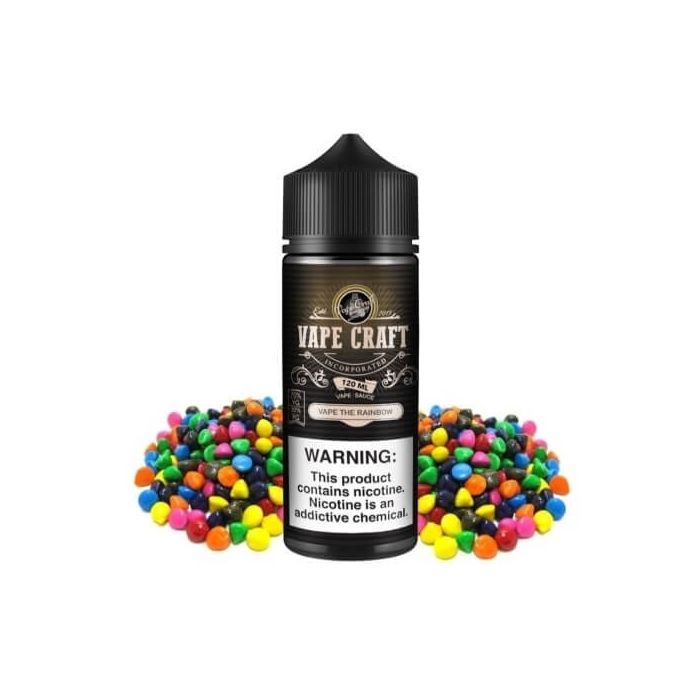 Skittles candy vape flavor, rainbow candy illustration, sweet vape flavor profile - Vape the Rainbow - Rainbow Candy flavored E-Juice