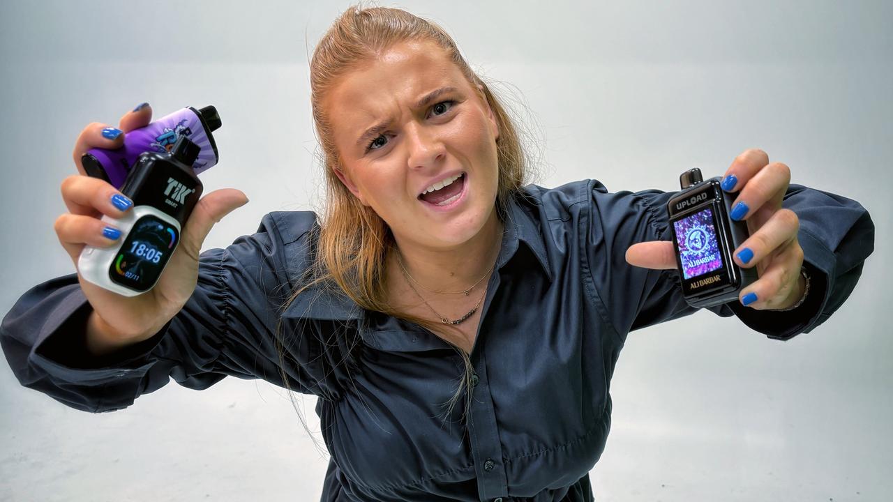 person vaping smart high-puff vape device Melbourne city street sunset Glenelg Beach Adelaide Australia, futuristic vape, Australian cityscape vaping - Vapes that connect to your phone for of Melbourne | Herald Sun
