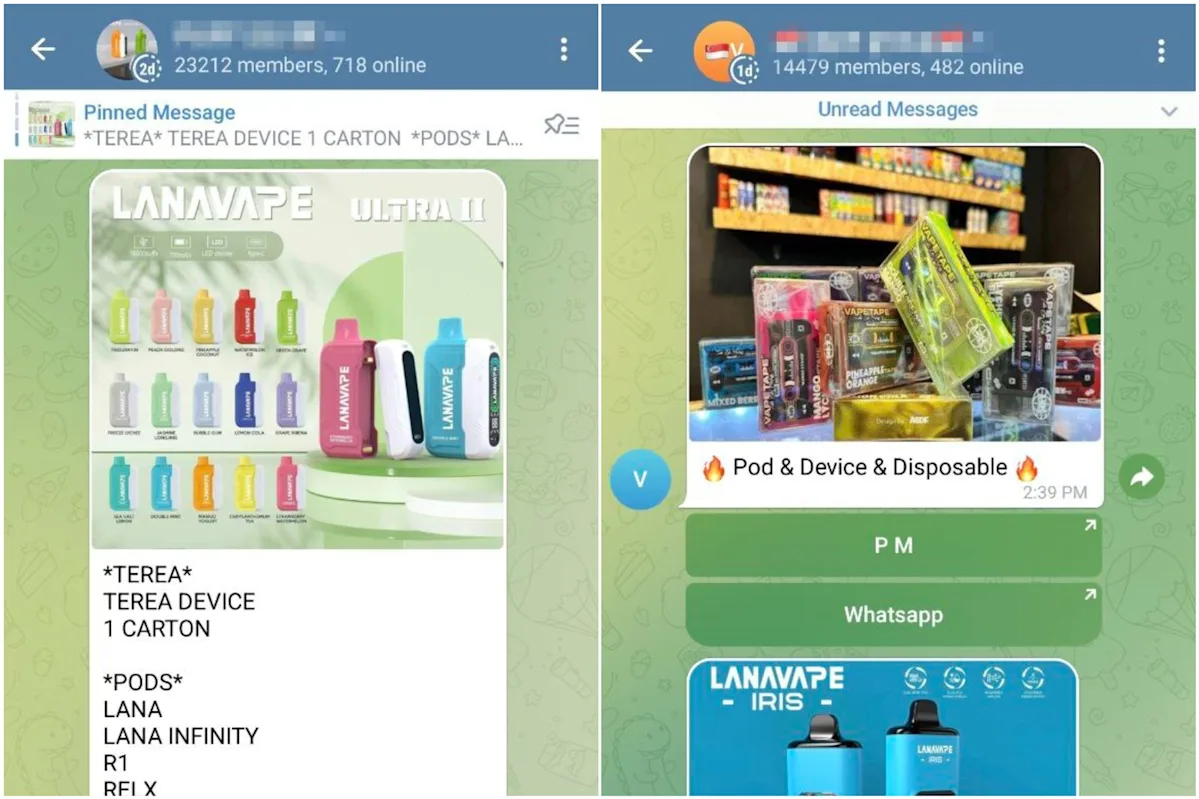 Telegram vape community Australia, authentic vape product photos, online vaping community engagement - Over 600 Telegram groups in Singapore selling, advertising vapes ...