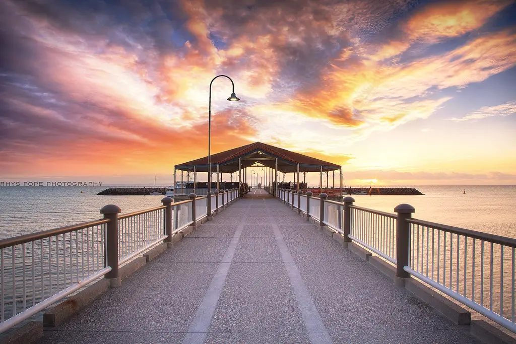 Redcliffe Jetty sunset, Brisbane lifestyle, person relaxing, scenic Queensland, fast vape delivery anticipation - Redcliffe Jetty Brisbane (2026) – Best of TikTok, Instagram ...
