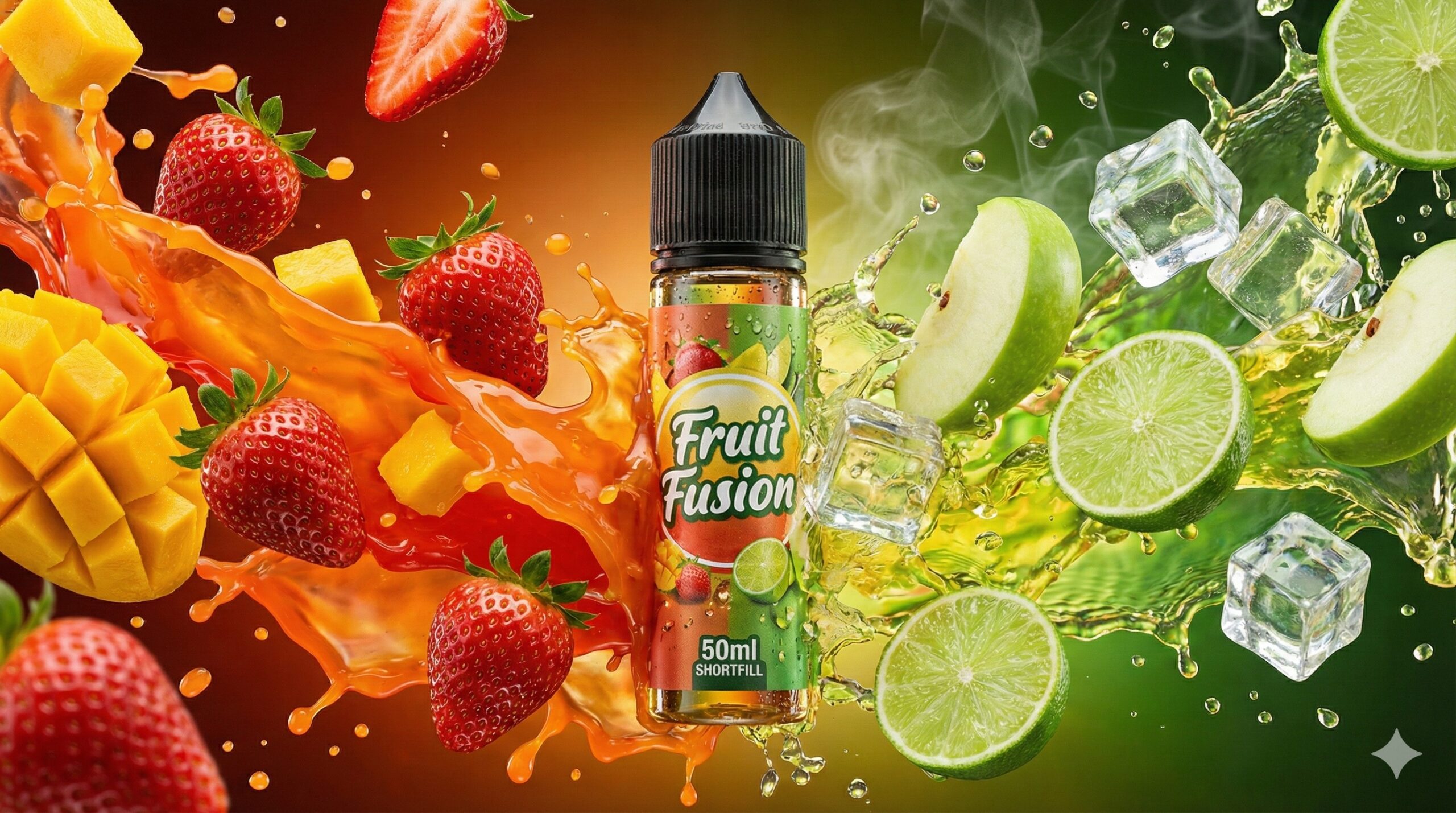 Vape flavor sweetness realism comparison, watermelon candy vs fresh fruit vape, taste profile illustration vape - Flavour Vapour