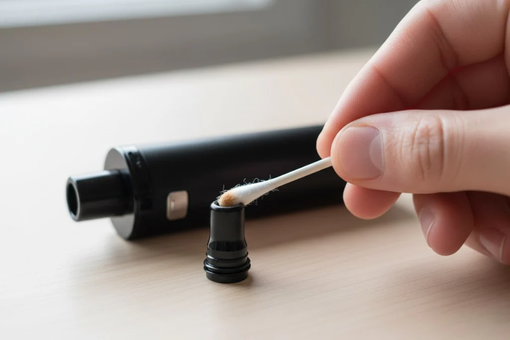 cleaning vape mouthpiece with