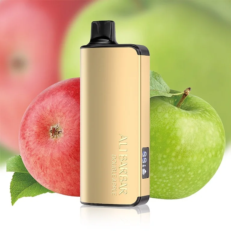 Alibarbar INGOT 9000 Double Apple Mint vape, green apples red apples mint leaves, classic shisha vape flavors - ALIBARBAR INGOT Double Apple Strawberry 9000 Puffs - Vapes shop ...