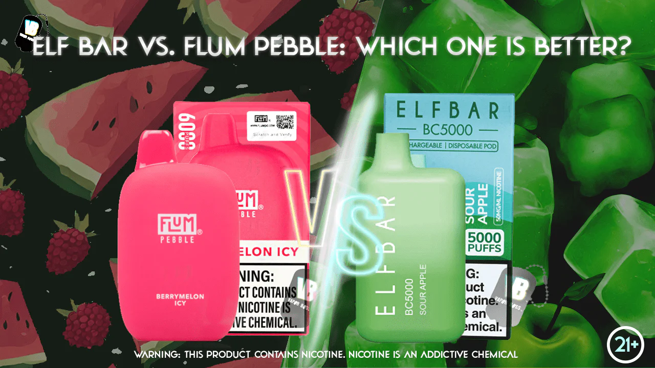 Pebble vape vs bar vape ergonomic comparison, different vape shapes in hand - Elf Bar vs Flum Pebble: Which One Is Better?