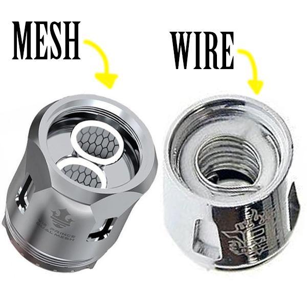 mesh coil technology diagram vape, standard coil vs mesh coil illustration, how vape mesh coils work - A Beginner
