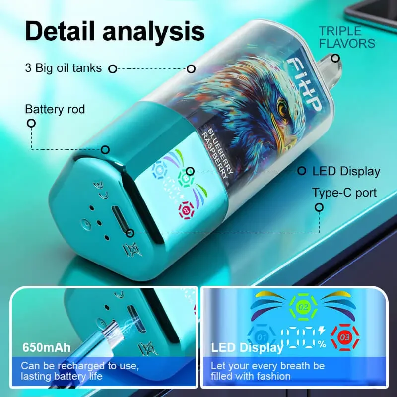 smart vape dual display, disposable vape with screen, real-time vape data, vape battery e-liquid display - FIHP 90K 90,000 Puffs 3-in-1 Triple Flavor Disposable Vape | Dual ...