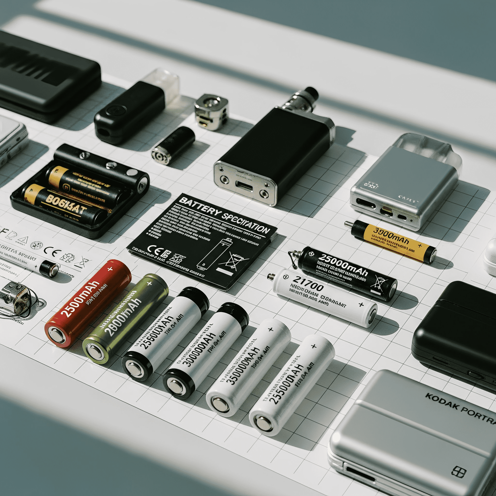 550mAh vs 1750mAh vape battery comparison graphic - Vape Battery Selection Guide - Device & Budget | Majestic Vapes