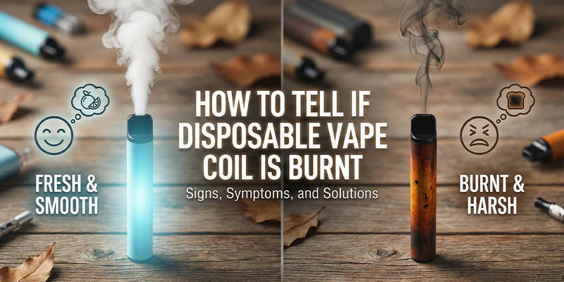 disappointed vaper burnt vape, vape malfunction frustration, harsh vape cloud - Burnt Disposable Vape Coil: How to Tell & What to Do — EJV Distro