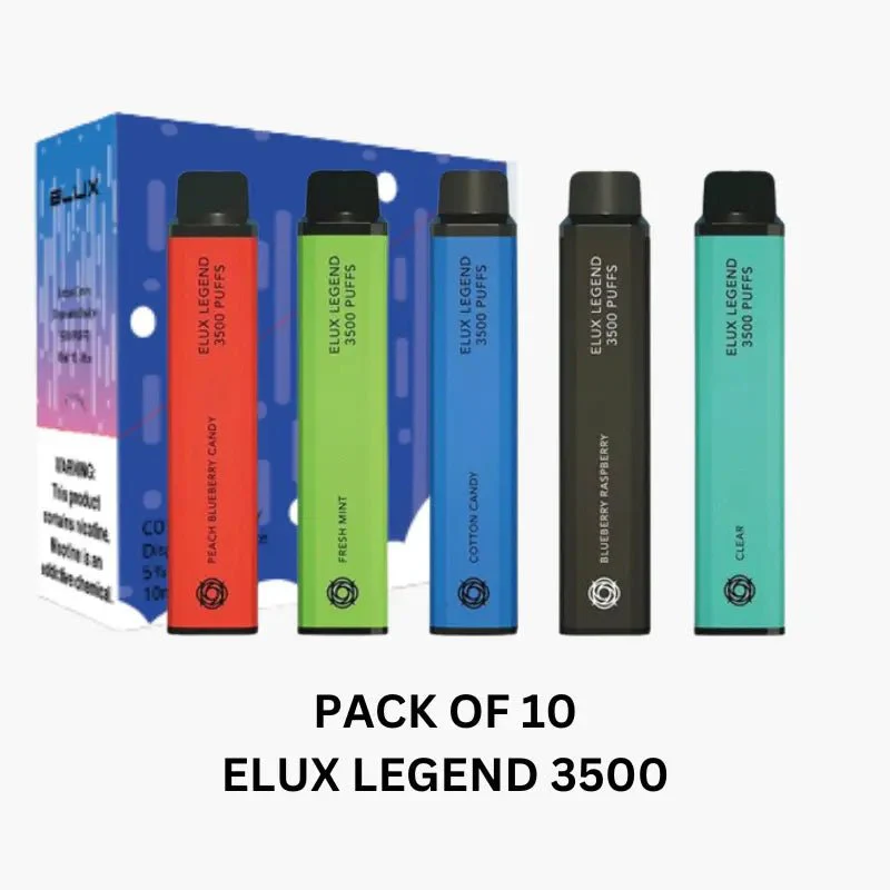 UMIN 10000 candy tartness raspberry vape, neon raspberry sorbet flavor, bold sweet vape taste - Pack Of 10 ELUX Legend 3500 Disposable Pod Device – Vape Area UK