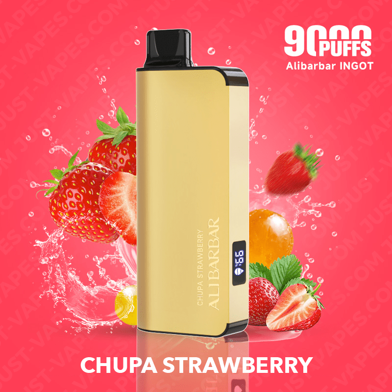 Chupa Chups Strawberry vape flavor, creamy lollipop e-liquid, Alibarbar INGOT candy vape - INGOT - 9000 ALIBARBAR INGOT 9000 PUFFS – Chuppa Strawberry Chupa ...