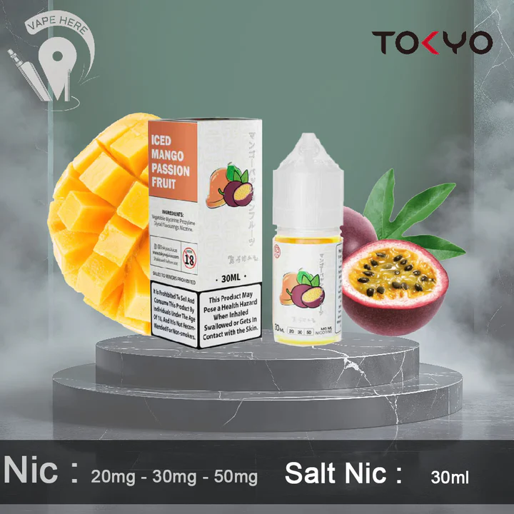 Passion Fruit Mango Lime vape flavor, tropical cocktail vape, exotic fruit blend, passion fruit mango lime - TOKYO MANGO PASSIONFRUIT SALTNIC 30ML- CLASSIC ...