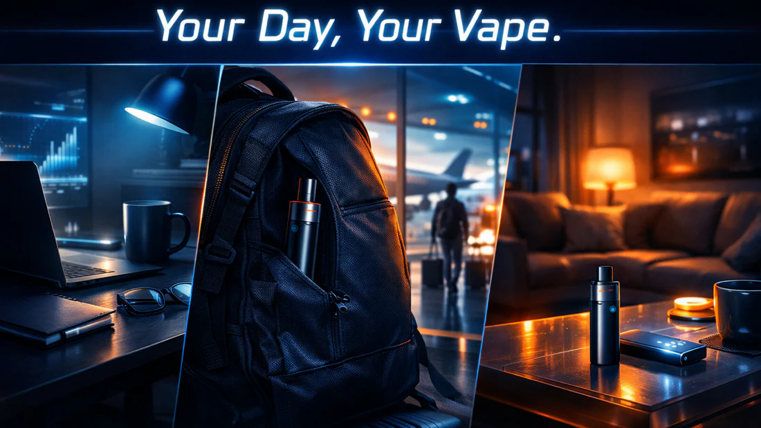 vape style guide occasion, matching vape to lifestyle scenarios, vape for office party outdoor collage - Match Your Vape to Your Lifestyle: A Guide for Office, Travel ...