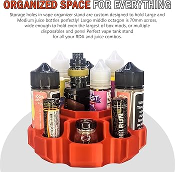 safe vape storage upright, organizing disposable vapes, cool dry place vape storage - TheGear Revolving Vape Stand | The Original Revolving Vape ...