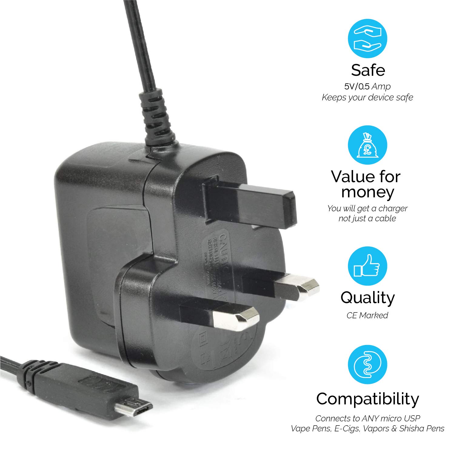 avoiding 65W laptop charger for vape, safe vape charging adapter 5V 2A, phone brick vs fast charger for vape - Vape Charger Compatible with E-Cigs, Vapors, Vape Pens and ...