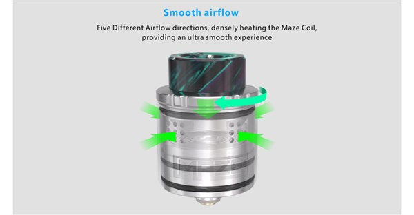 UMIN 10000 vape maze airflow internal diagram - Vandy Vape Maze Sub Ohm BF RDA UK £4.99 GoSmokeFree.co.uk