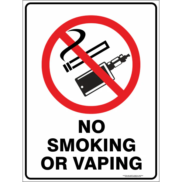 prohibition no smoking or vapi